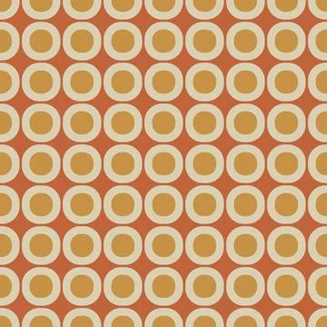 70 s seamless pattern. Retro geometric seamless background in seventies style Stock Illustration