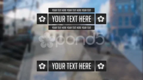 70 Shiny Blurry Lower Thirds Catálogo de After Effects