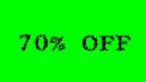 70% Off smoke text effect green isolated background Stock-Footage 138722386