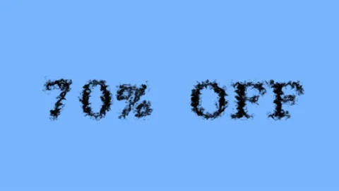 70% Off smoke text effect sky isolated background Stock Footage 138722389