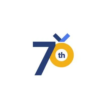 70 th Anniversary Celebration Vector Template Design Illustration Stock Illustration