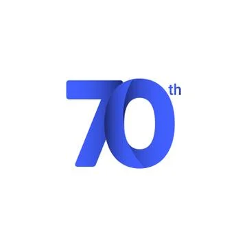 70 th Anniversary Vector Template Design Illustration Stock Illustration