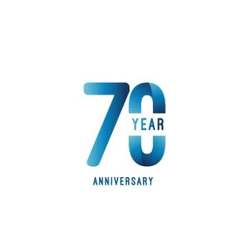 70 Year Anniversary Vector Template Design Illustration Stock Illustration
