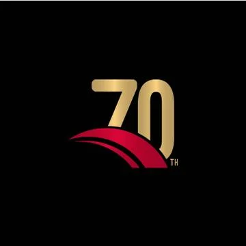 70 Year Anniversary Vector Template Design Illustration Stock Illustration