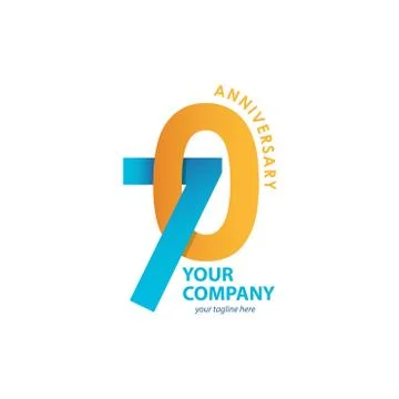 70 Year Anniversary Vector Template Design Illustration Stock Illustration
