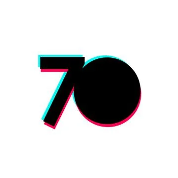 70 Year Anniversary Vector Template Design Illustration Stock Illustration