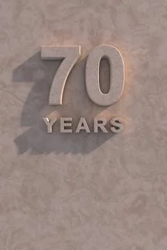 70 years 3d text Stock Illustration