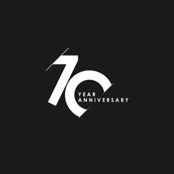 70 Years Anniversary Vector Template Design Illustration Stock Illustration
