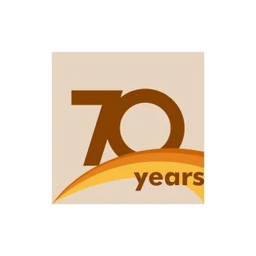 70 Years Anniversary Vector Template Design Illustration Stock Illustration