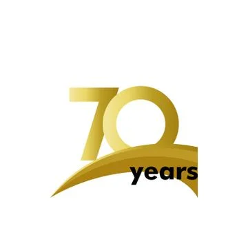 70 Years Anniversary Vector Template Design Illustration Stock Illustration