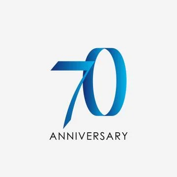 70 Years Anniversary Vector Template Design Illustration Illustrazione stock