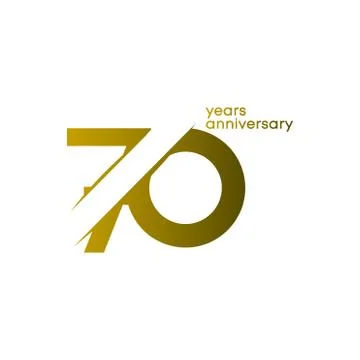 70 Years Anniversary Vector Template Design Illustration Stock Illustration