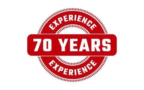 70 Years Experience Rubber Stamp Stock Illustration