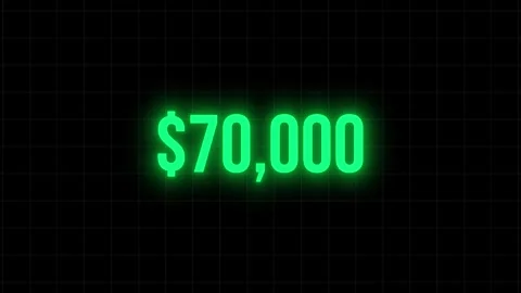 70000 dollar number counting animation finance growth motion Stock Footage 330539740