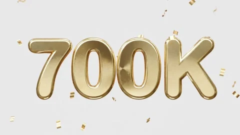 700k celebration text animation motion graphics video Stock Footage 278613682