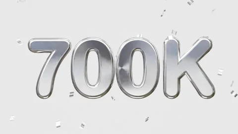 700k celebration text animation motion graphics video Stock Footage 278683490