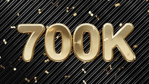 700k celebration text animation motion graphics video Stock Footage 278683555