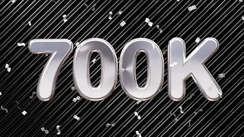 700k celebration text animation motion graphics video Stock Footage 278683590