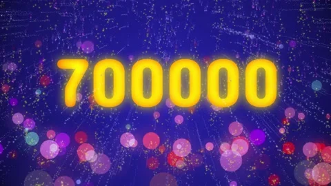 700k Counter. Video introduction for the reaching 700000 subscribers. Stock Footage 131613295