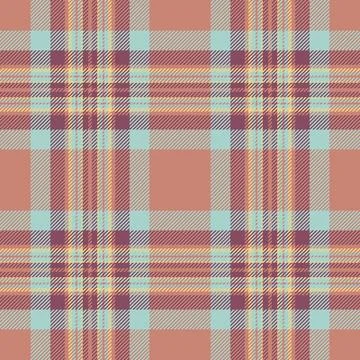 70s fabric pattern textile, grunge vector plaid texture. Aged background ch.. Stock Illustration