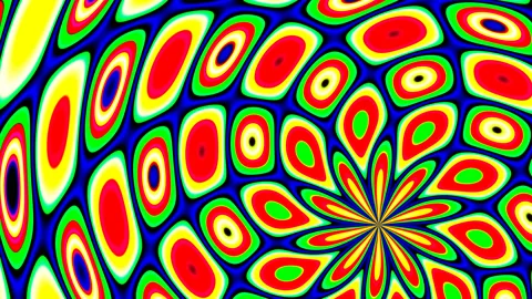 70s Floral Collapsing Pattern Flowers Stock Footage 139737595