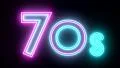 70s neon sign lights logo text glowing multicolor HD Footage