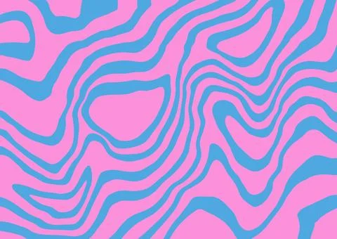70s psychedelic groovy liquid background with vintage duotone colors. Simple Stock Illustration
