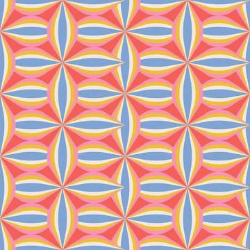 70s Retro Seamless Pattern. 60s and 70s Aesthetic Style. Simple vector イラスト素材