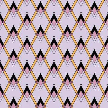 70s retro vintage geometric pattern Stock Illustration