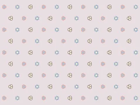 70s retro vintage geometric pattern Stock Illustration
