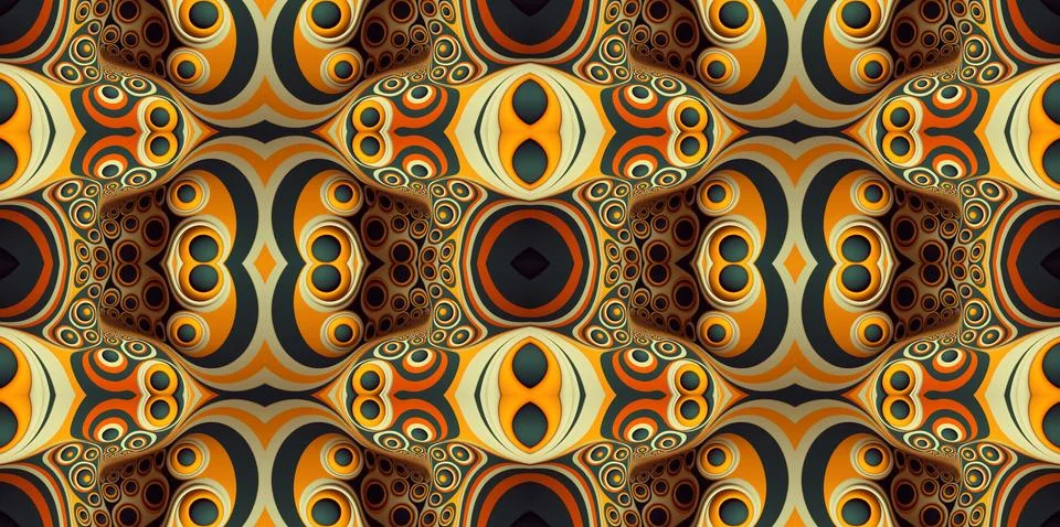 70s retro vintage pattern background. Abstract geometric seamless pattern with Stock Illustration