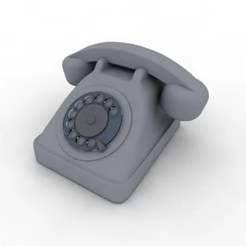 70's vintage french telephone 3D Model
