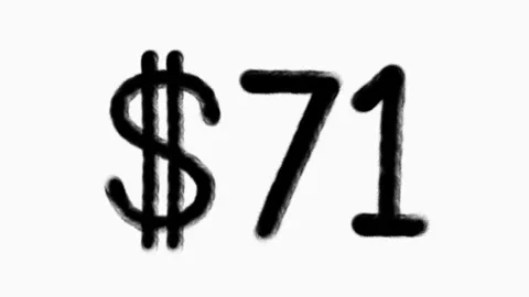 71 Dollar Hand Drawn Animation For Finance Currency Money Business Concept Stock Footage 306945480