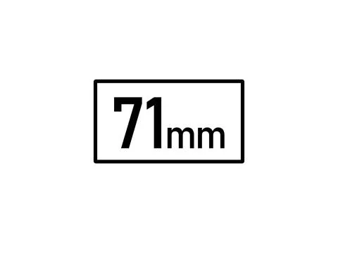 71 millimeters icon vector illustration, 71mm size Illustrazione stock