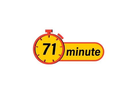 71 minute timer Clock, Timer icon, countdown icon. Time measure. Chronomete.. イラスト素材