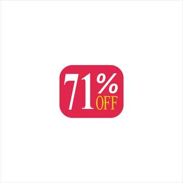 71 offer tag discount vector icon stamp on a white background 스톡 일러스트