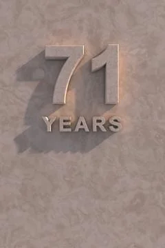 71 years 3d text Stock Illustration