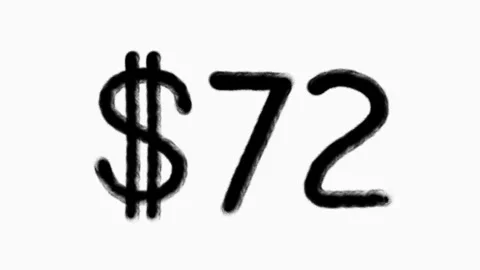 72 Dollar Hand Drawn Animation For Finance Currency Money Business Concept Stock Footage 306945476