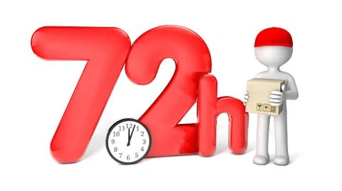 72 hours delivery Stock Illustration
