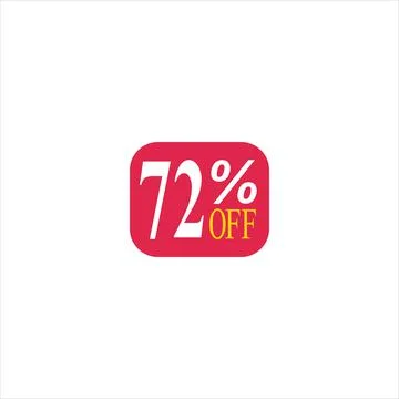 72 offer tag discount vector icon stamp on a white background Illustrazione stock