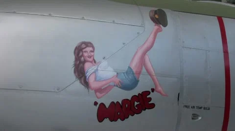 720p B-17 Plane Decal 2 Stock-Footage 12657483