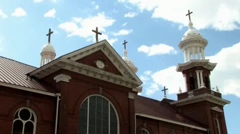 720p Church with Clouds Time Lapse Stock Footage 11467546