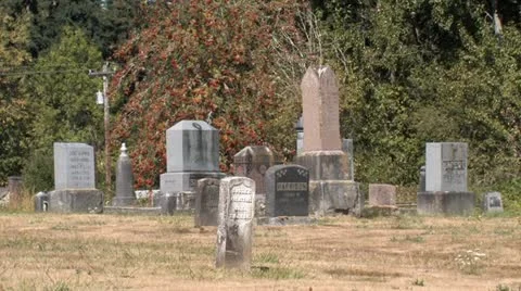 720p Old Cemetery 2 Stock Footage 12373776