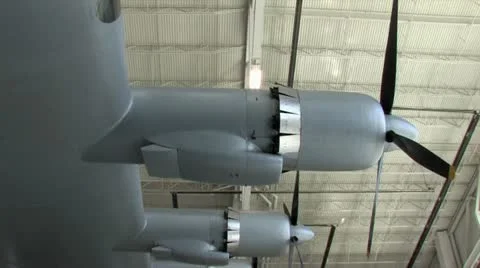 720p Spruce Goose Propeller Stock Footage 12681317