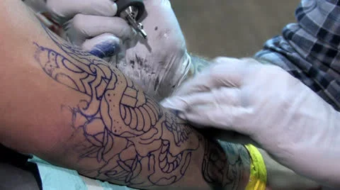 720p Tattoo 10 Video stock 23028801