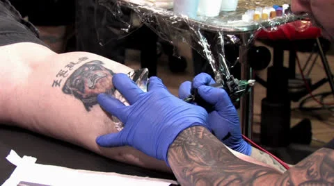 720p Tattoo 21 Video stock 23029383