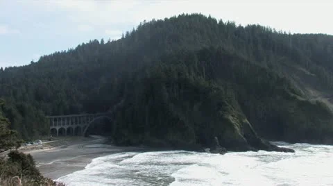 720p Timelapse Waves Heceta Beach Stock Footage 19160504