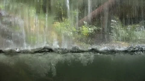 720p Waterfall Under Water Stock Footage 12429557