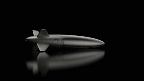 724 - Missile on reflected Floor 01 01 Stock Footage 168067905