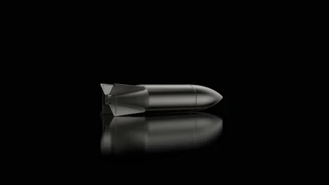 724 - Missile on reflected Floor 03 01 Stock Footage 168067876